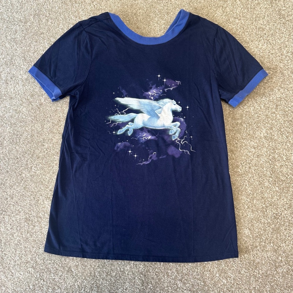 Disney Pixar Onward Her Universe Pegasus Graphic T Shirt Women's‎ XS Navy Blue